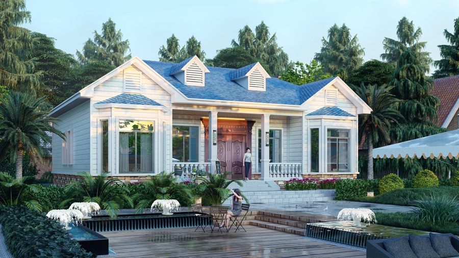 Mediterranean light steel house HL-06