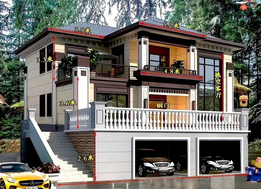 New Chinese style light steel house HL-01