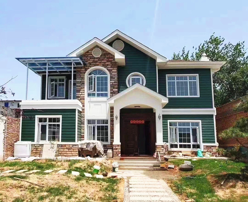 What materials are used for the exterior wall decoration of steel structure houses?
