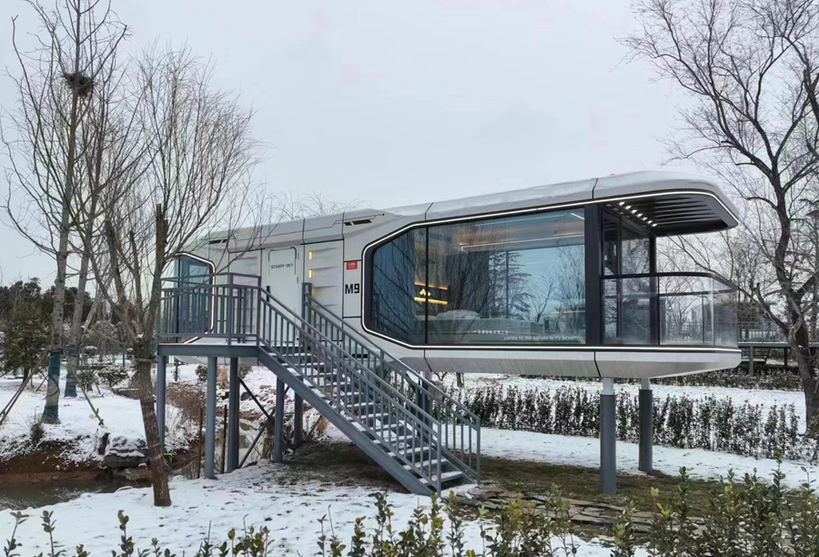 Steel structure mobile house, space warehouse