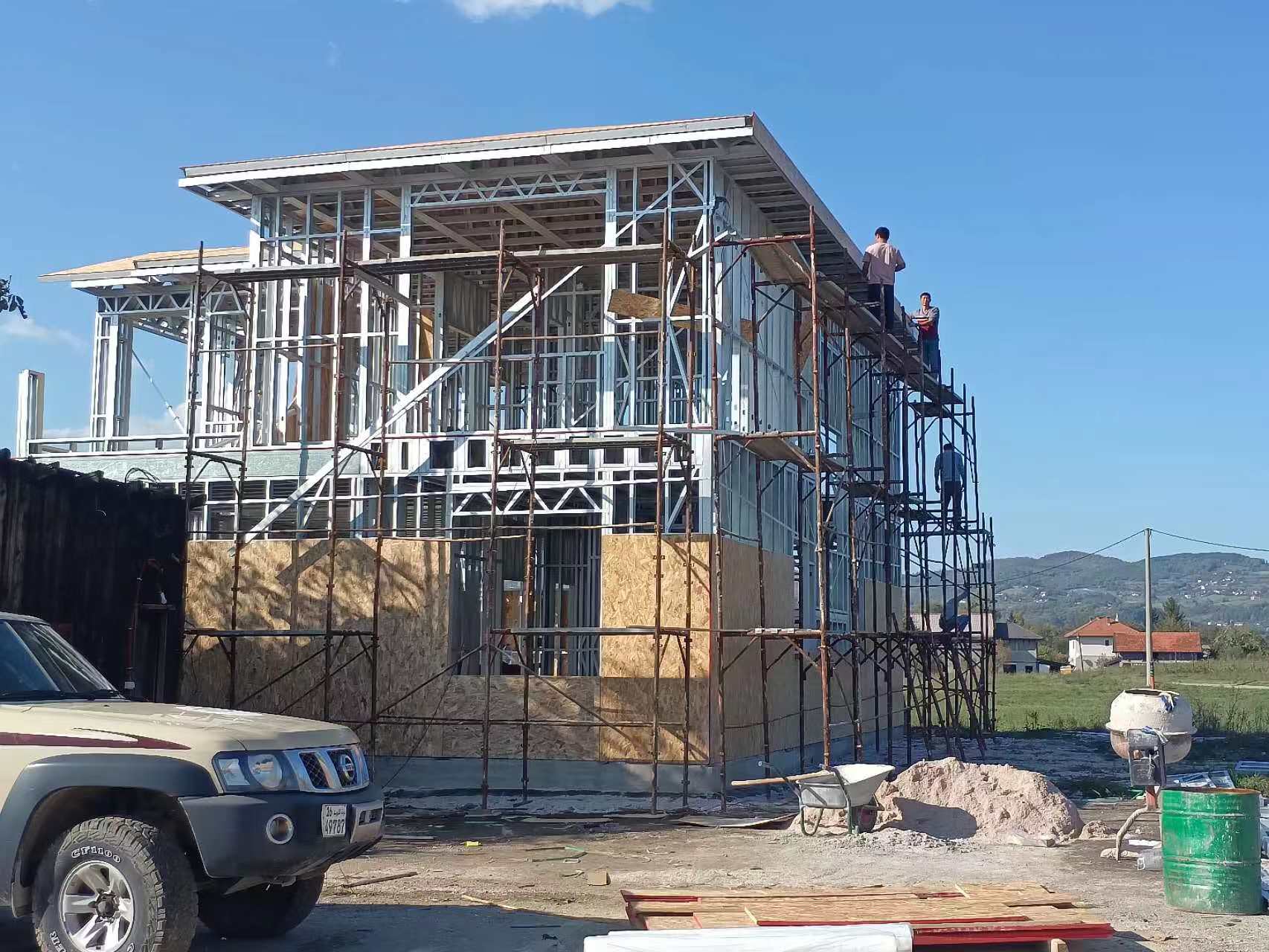 Construction process of Ruijie light steel villa（2）