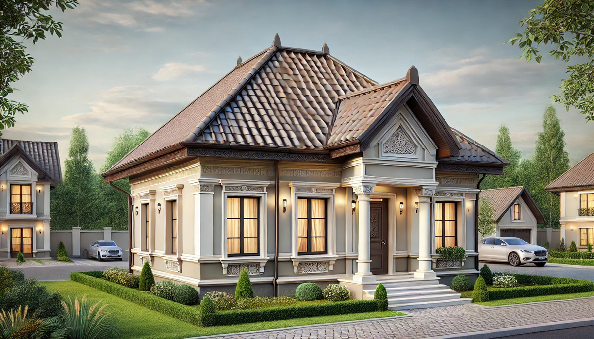 European-Style Light Steel Villa Rendering