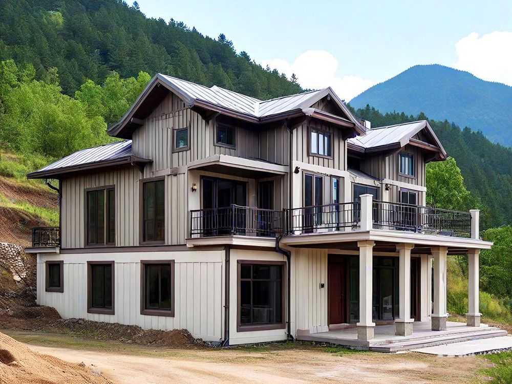 Light Steel Villas Built in Mountainous Areas