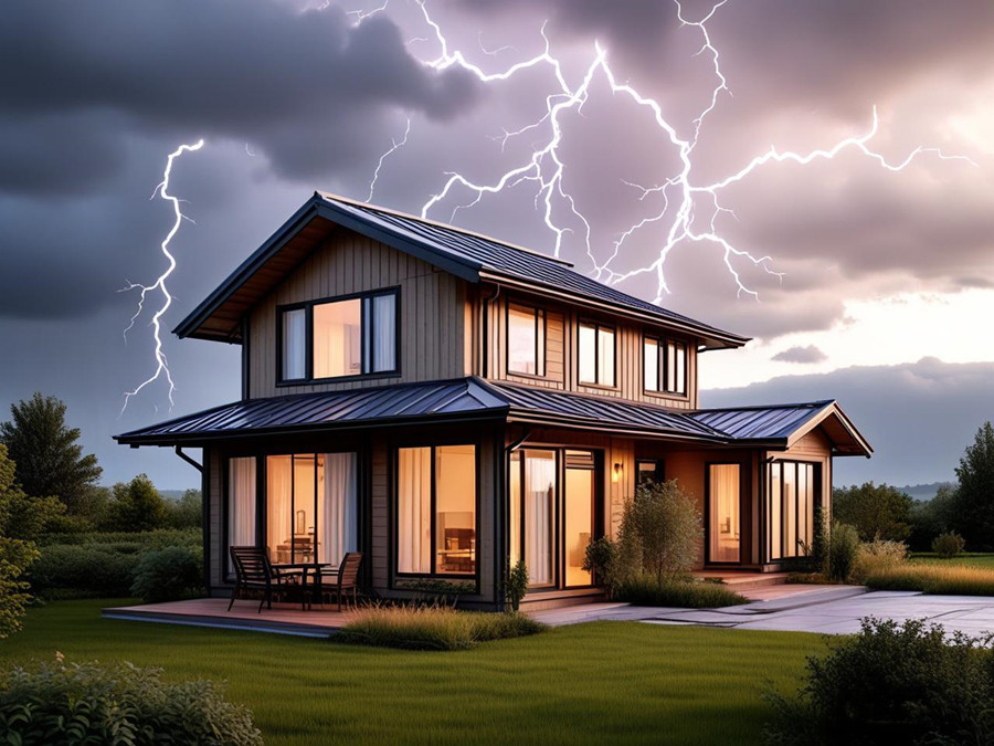 Is it easy for light steel villas to be struck by lightning?
