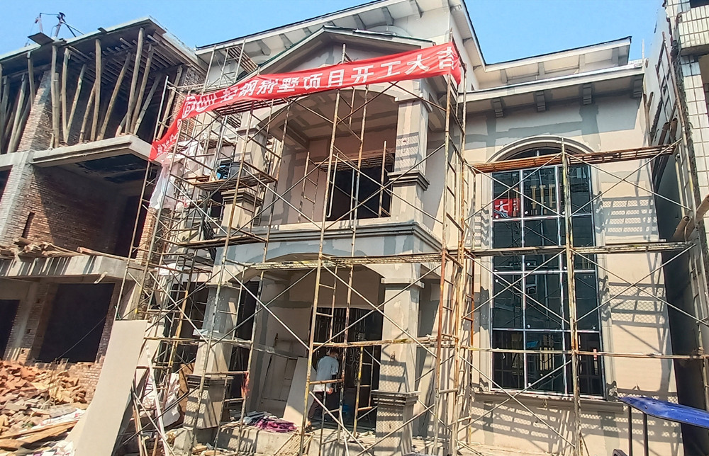 The light steel villa that Ruijie is currently building