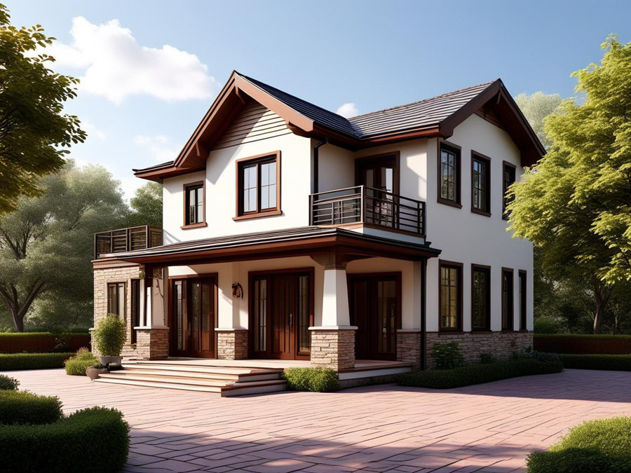 What materials are used for the walls of light steel villas