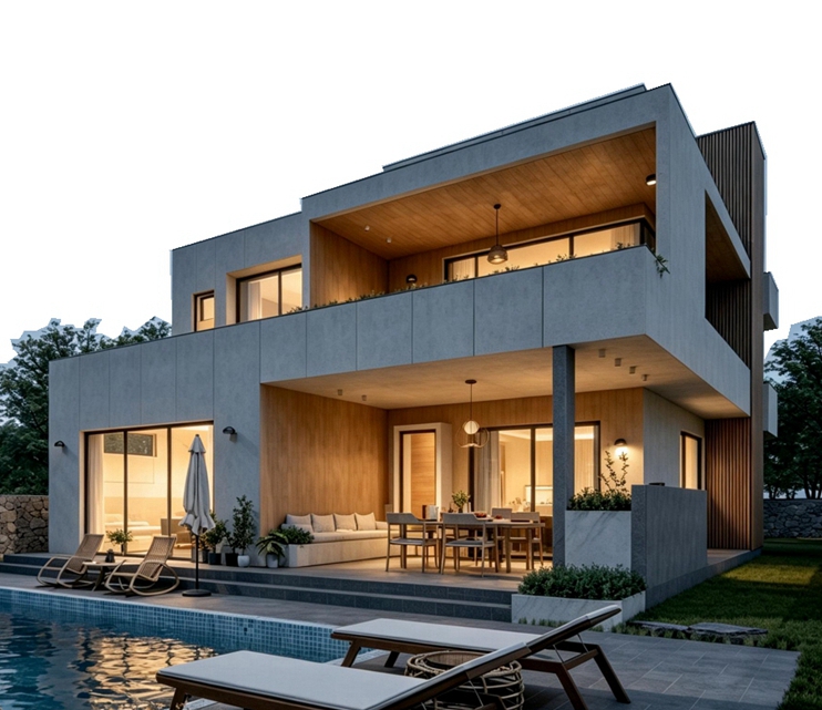 Two-story detached villa in Australia